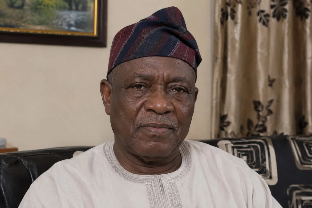 Elder man with a gentle smile, photographed in soft light.