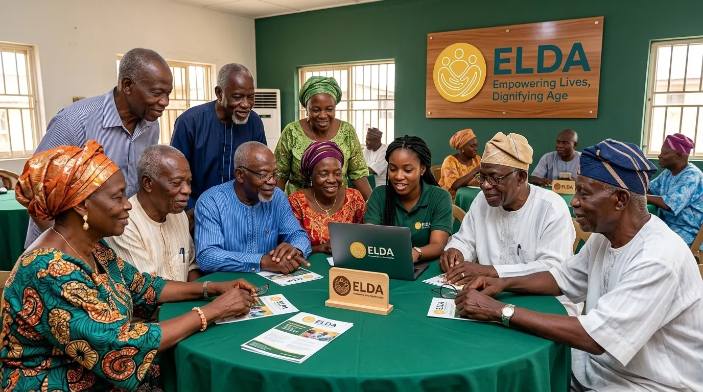 Older adults enjoying activities together at the day centre.